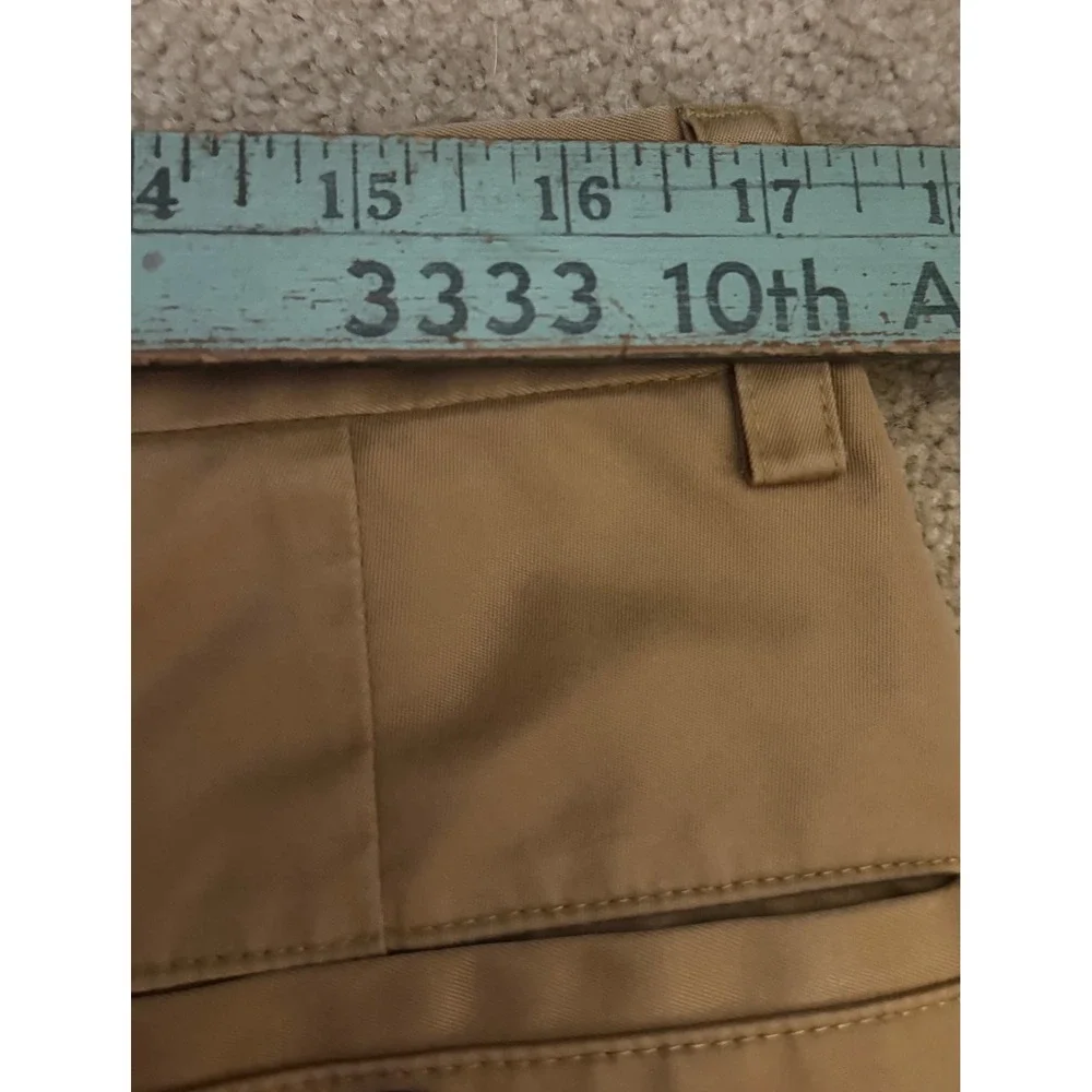Orvis Flat Front Cotton Khaki Tan Chino Pants Mens 34x30